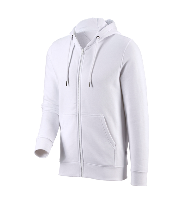 T-Shirts, Pullover & Skjorter: e.s. Hoody-Sweatjakke poly cotton + hvid 3