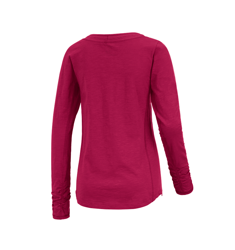 T-Shirts, Pullover & Skjorter: e.s. Longsleeve cotton slub, damer + bær 1