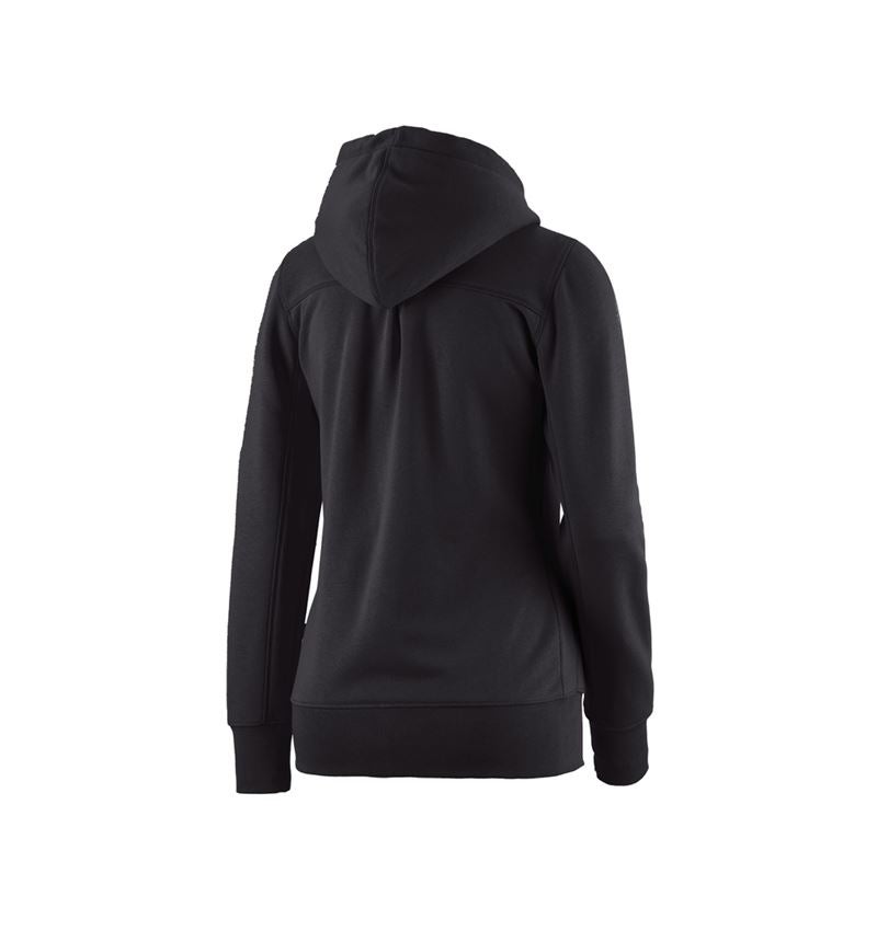 Shirts, Pullover & more: e.s. Hoody sweatjacket poly cotton, ladies' + black 1