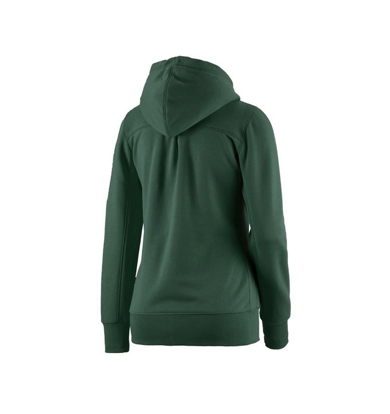 T-Shirts, Pullover & Skjorter: e.s. Hoody-Sweatjakke poly cotton, damer + grøn 1