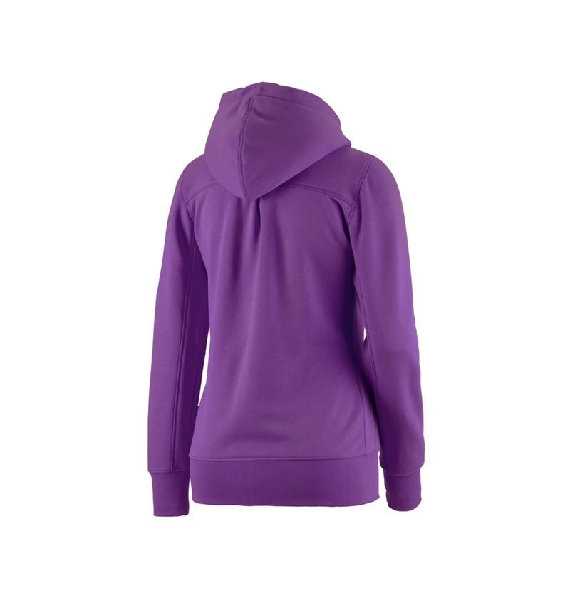 T-Shirts, Pullover & Skjorter: e.s. Hoody-Sweatjakke poly cotton, damer + violet 2