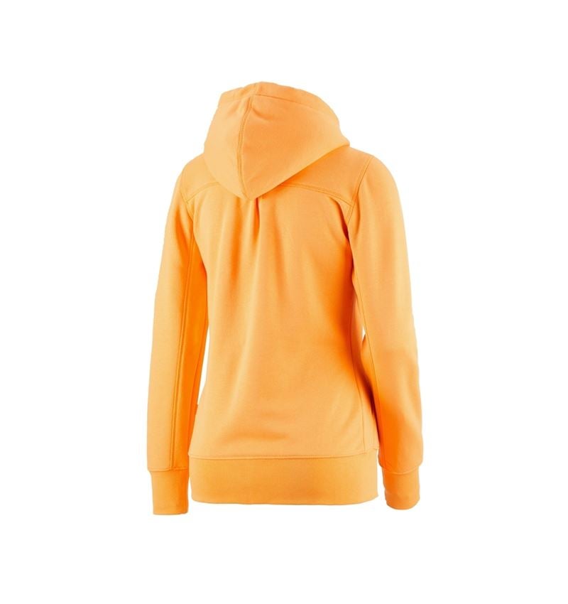 T-Shirts, Pullover & Skjorter: e.s. Hoody-Sweatjakke poly cotton, damer + lys orange 1