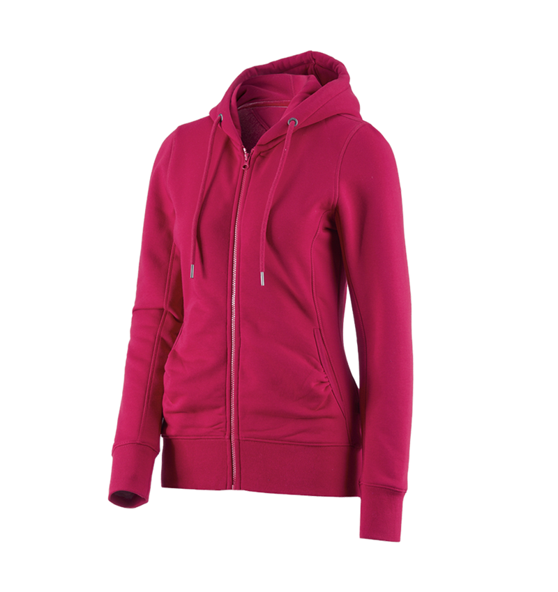 Shirts, Pullover & more: e.s. Hoody sweatjacket poly cotton, ladies' + berry 1