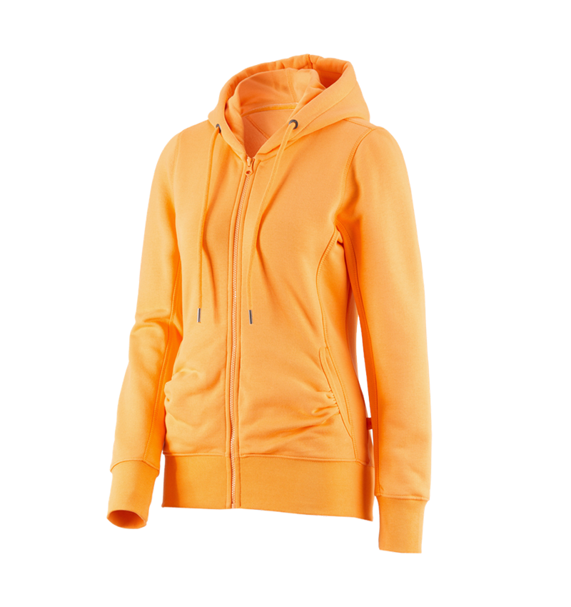T-Shirts, Pullover & Skjorter: e.s. Hoody-Sweatjakke poly cotton, damer + lys orange