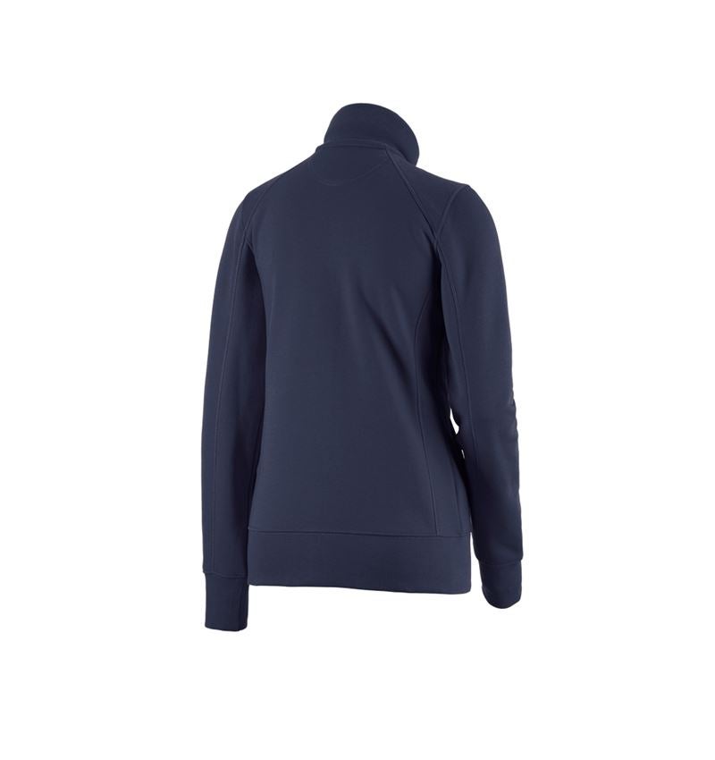 T-Shirts, Pullover & Skjorter: e.s. Sweatjakke poly cotton, damer + mørkeblå 1