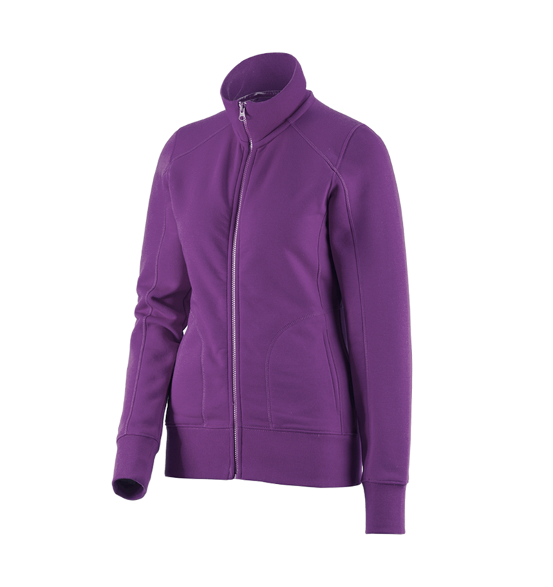 Topics: e.s. Sweat jacket poly cotton, ladies' + violet