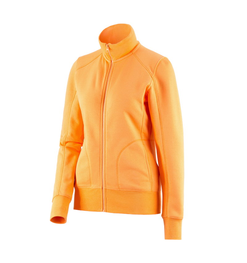 T-Shirts, Pullover & Skjorter: e.s. Sweatjakke poly cotton, damer + lys orange