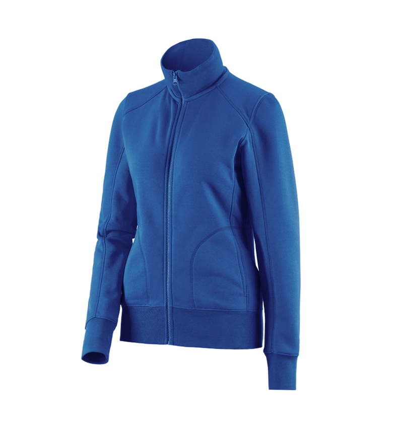 Shirts, Pullover & more: e.s. Sweat jacket poly cotton, ladies' + gentianblue