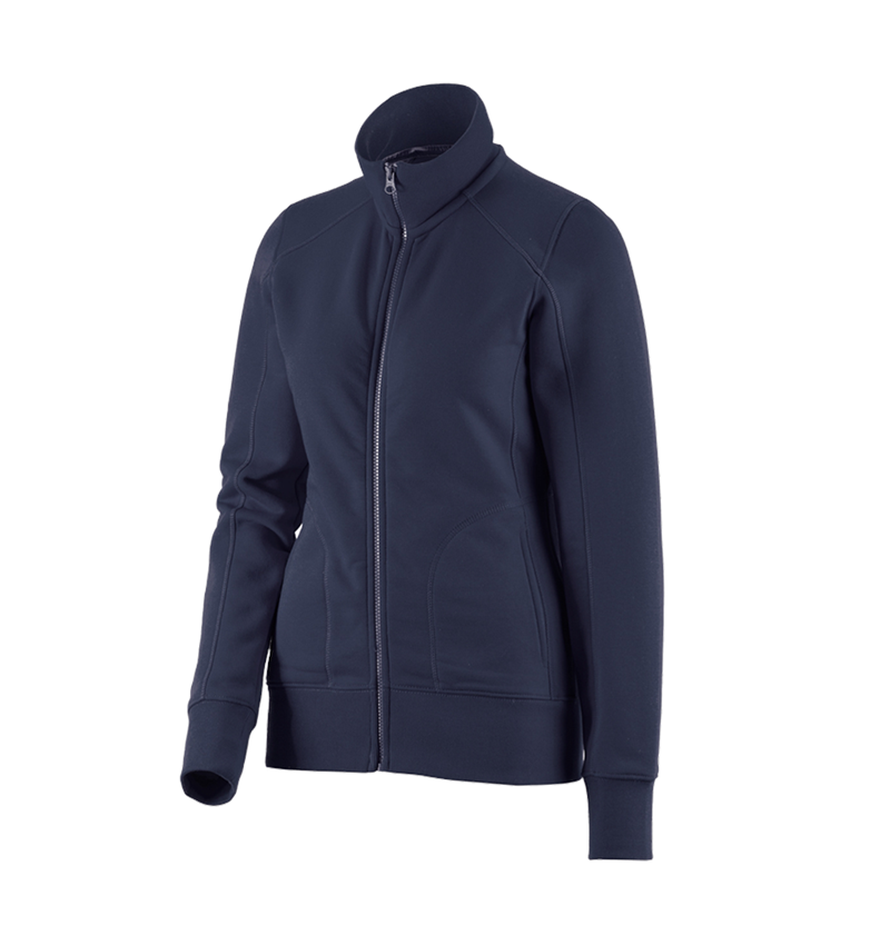 Shirts, Pullover & more: e.s. Sweat jacket poly cotton, ladies' + navy