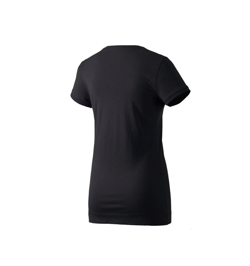 T-Shirts, Pullover & Skjorter: e.s. Long-Shirt cotton, damer + sort 2