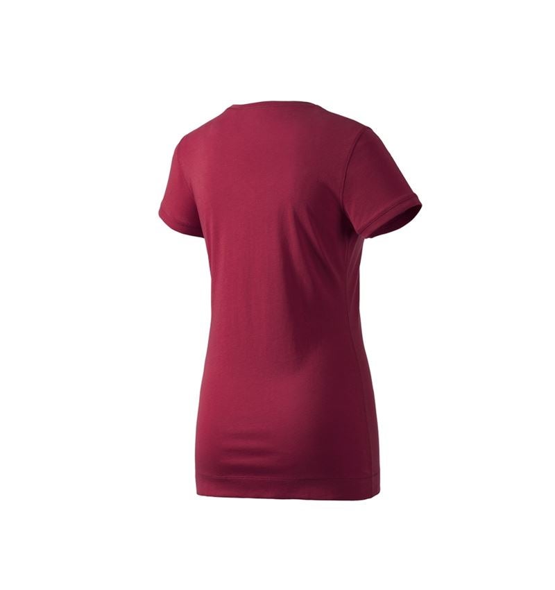 T-Shirts, Pullover & Skjorter: e.s. Long-Shirt cotton, damer + bordeaux 2