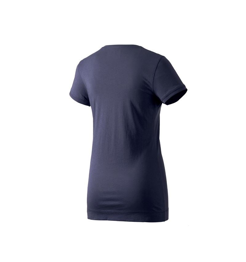 T-Shirts, Pullover & Skjorter: e.s. Long-Shirt cotton, damer + mørkeblå 2