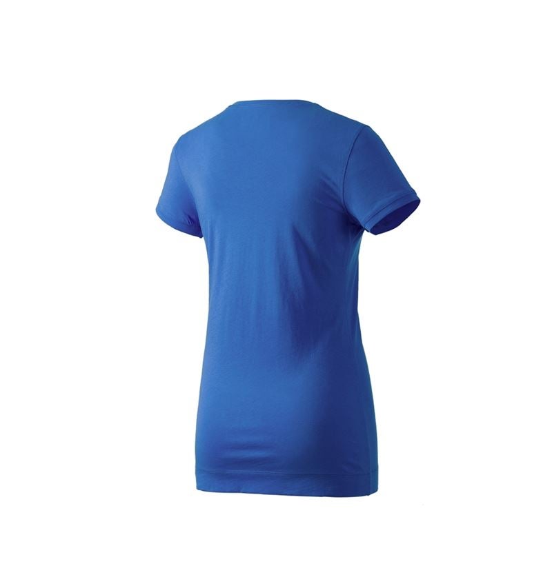 T-Shirts, Pullover & Skjorter: e.s. Long-Shirt cotton, damer + ensianblå 2