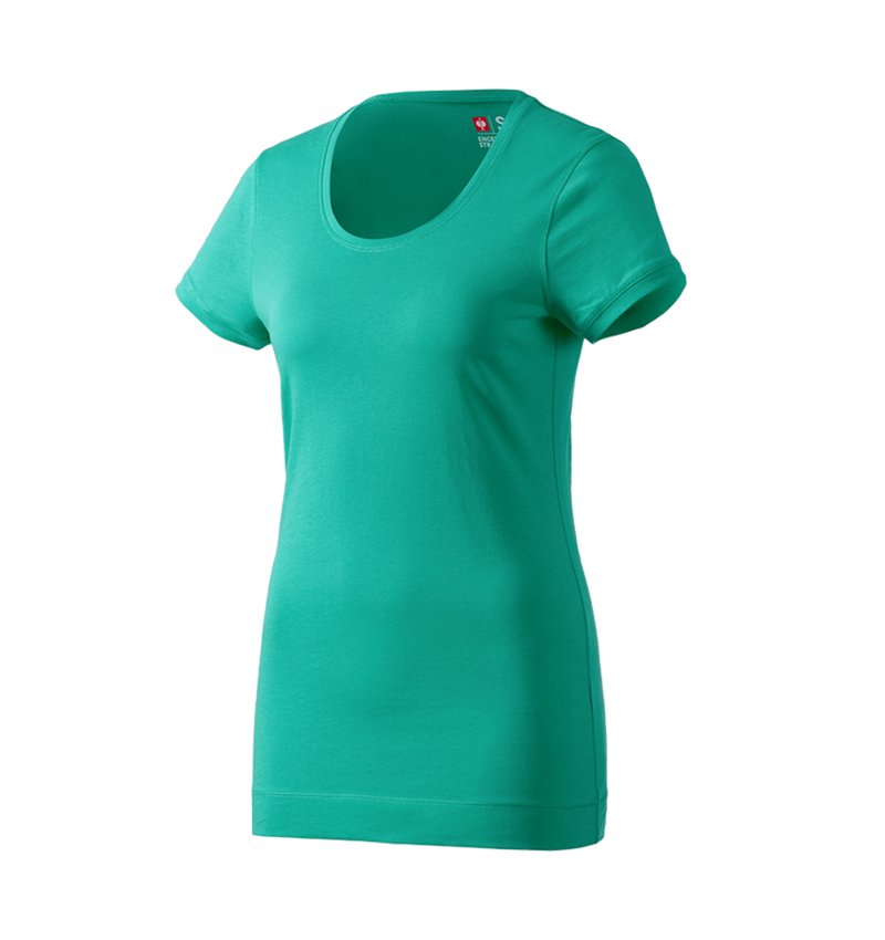 T-Shirts, Pullover & Skjorter: e.s. Long-Shirt cotton, damer + lagune 1