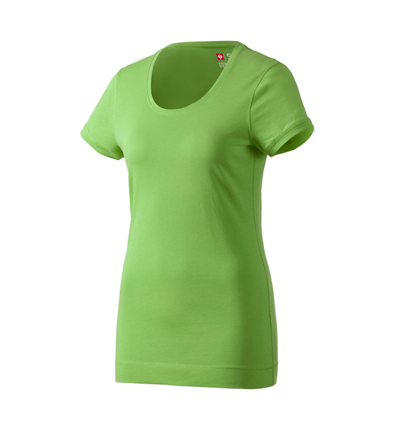 T-Shirts, Pullover & Skjorter: e.s. Long-Shirt cotton, damer + havgrøn 1