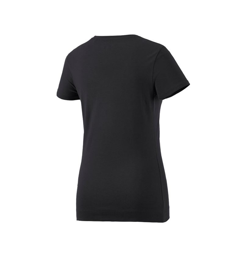 T-Shirts, Pullover & Skjorter: e.s. T-Shirt cotton stretch, damer + sort 4