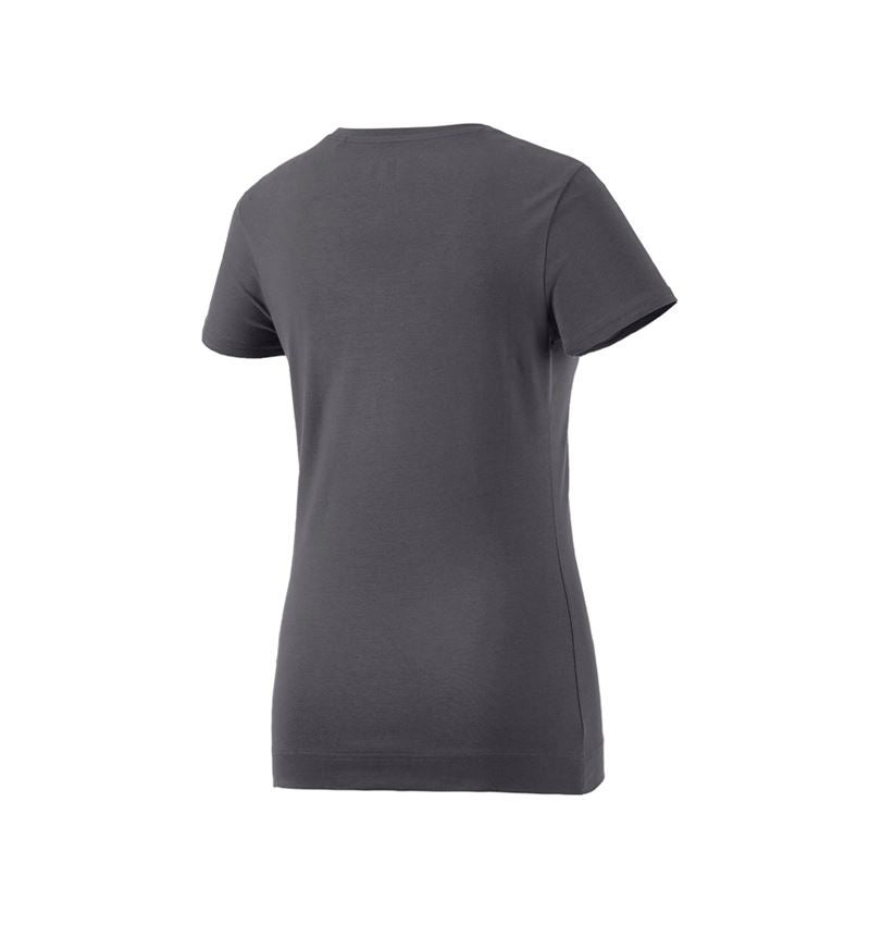 T-Shirts, Pullover & Skjorter: e.s. T-Shirt cotton stretch, damer + antracit 4