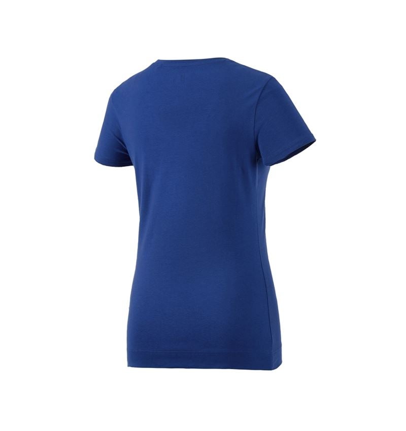 T-Shirts, Pullover & Skjorter: e.s. T-Shirt cotton stretch, damer + kornblå 3