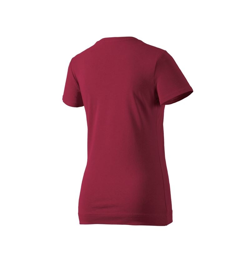 T-Shirts, Pullover & Skjorter: e.s. T-Shirt cotton stretch, damer + bordeaux 4