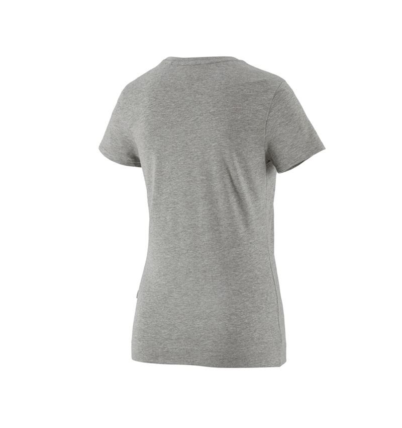 T-Shirts, Pullover & Skjorter: e.s. T-Shirt cotton stretch, damer + gråmeleret 3