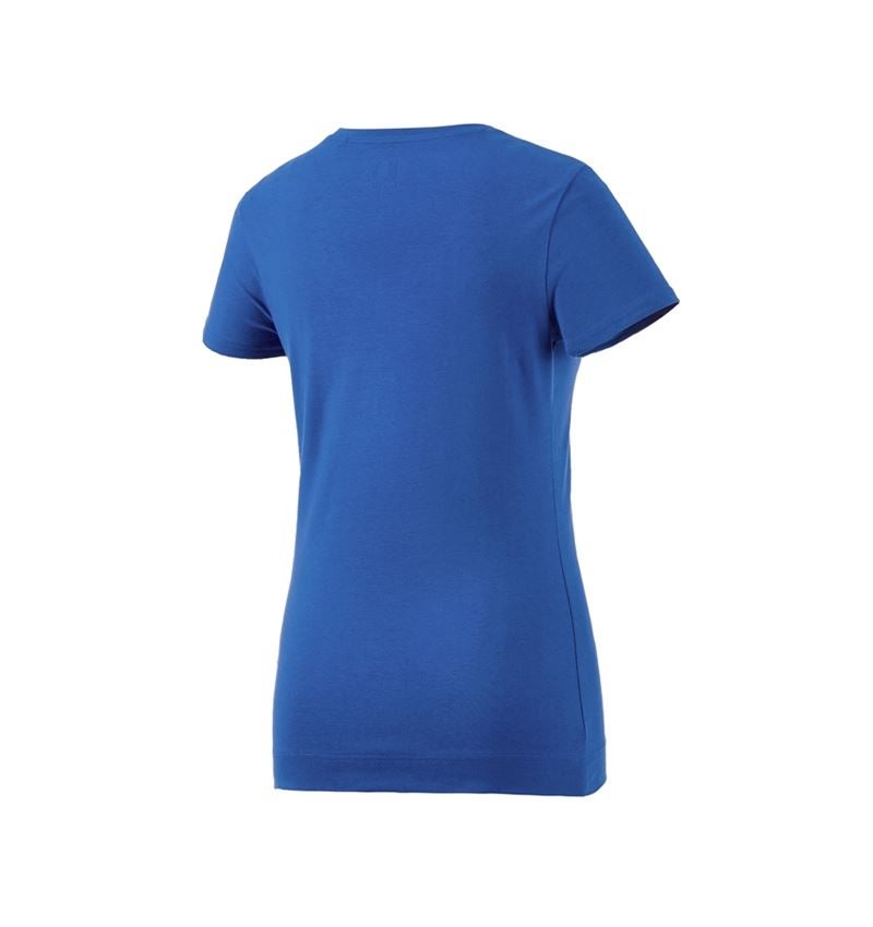 T-Shirts, Pullover & Skjorter: e.s. T-Shirt cotton stretch, damer + ensianblå 4