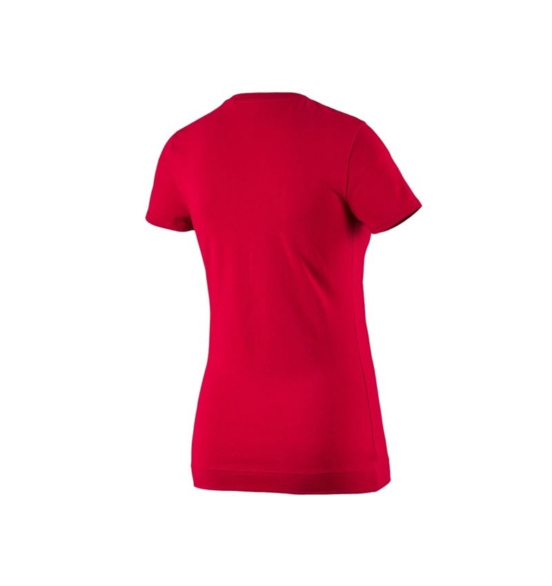 T-Shirts, Pullover & Skjorter: e.s. T-Shirt cotton stretch, damer + ildrød 3