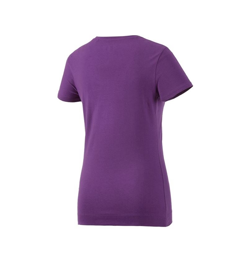T-Shirts, Pullover & Skjorter: e.s. T-Shirt cotton stretch, damer + violet 3