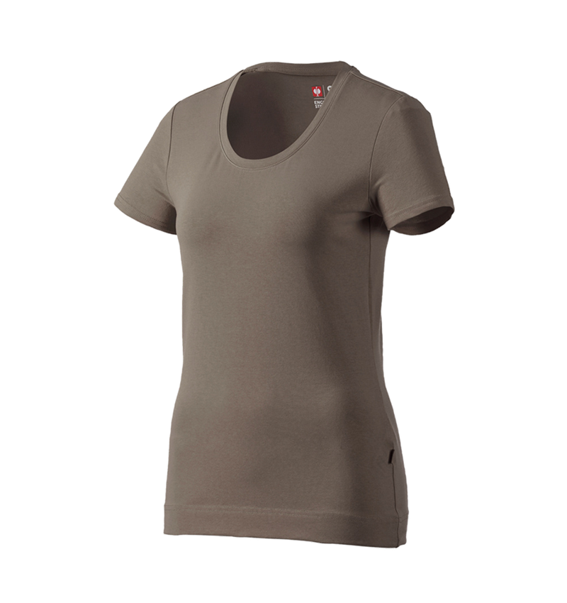 T-Shirts, Pullover & Skjorter: e.s. T-Shirt cotton stretch, damer + sten 2
