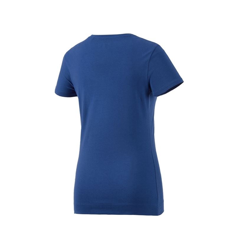 T-Shirts, Pullover & Skjorter: e.s. T-Shirt cotton stretch, damer + alkaliblå 4