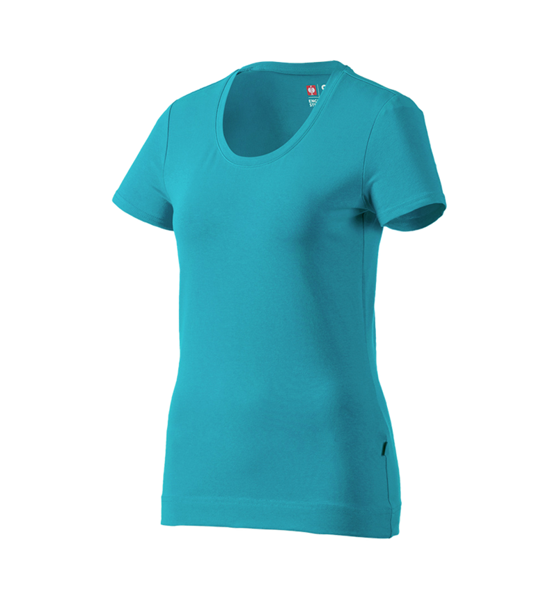 T-Shirts, Pullover & Skjorter: e.s. T-Shirt cotton stretch, damer + ocean 3