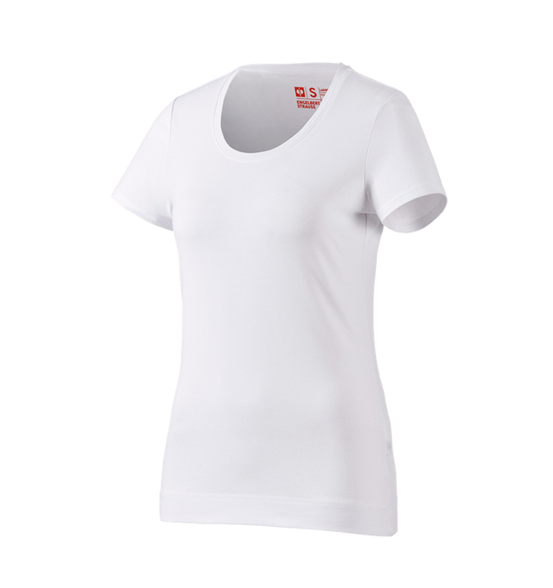 Shirts, Pullover & more: e.s. T-shirt cotton stretch, ladies' + white 2