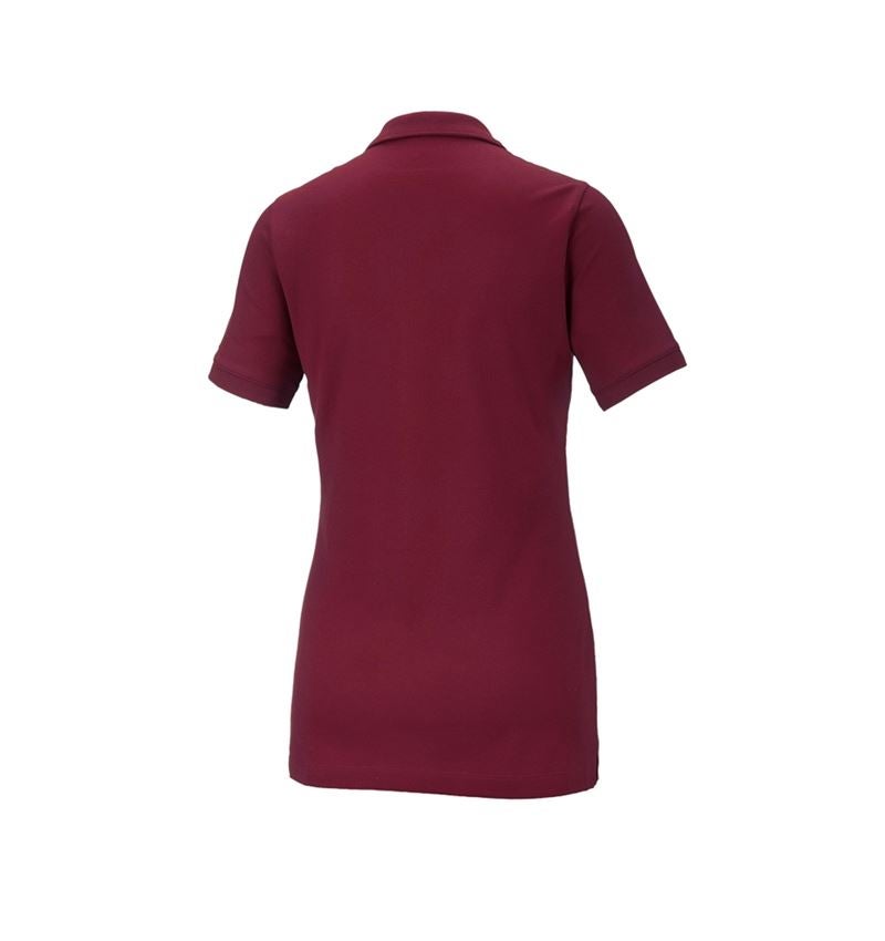 T-Shirts, Pullover & Skjorter: e.s. Pique-Polo cotton stretch, damer + bordeaux 3