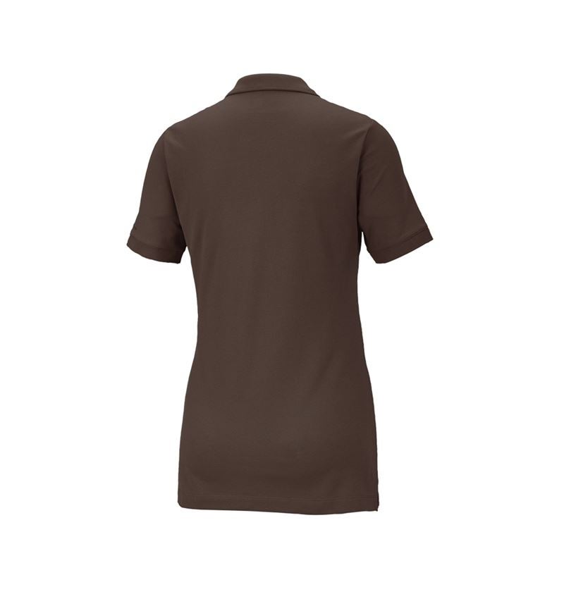 T-Shirts, Pullover & Skjorter: e.s. Pique-Polo cotton stretch, damer + kastanje 3