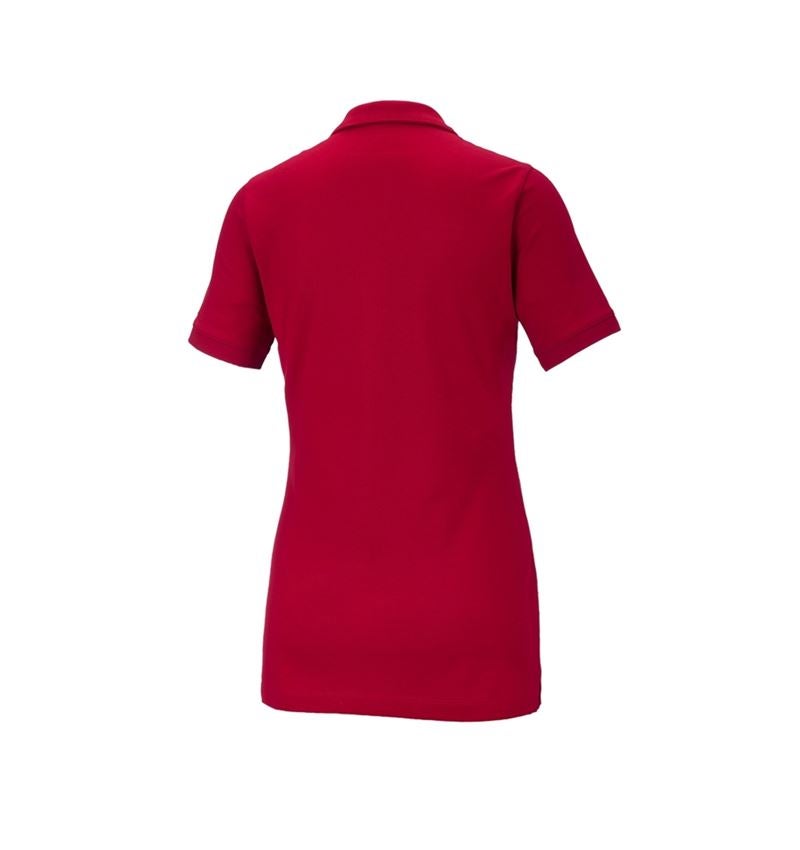 T-Shirts, Pullover & Skjorter: e.s. Pique-Polo cotton stretch, damer + ildrød 3