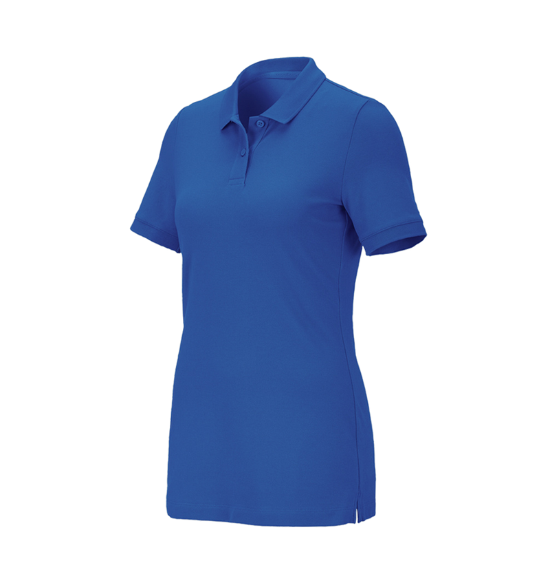T-Shirts, Pullover & Skjorter: e.s. Pique-Polo cotton stretch, damer + ensianblå 2