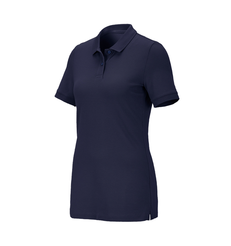 T-Shirts, Pullover & Skjorter: e.s. Pique-Polo cotton stretch, damer + mørkeblå 2