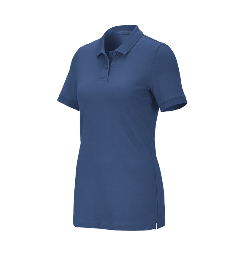 T-Shirts, Pullover & Skjorter: e.s. Pique-Polo cotton stretch, damer + kobolt 2