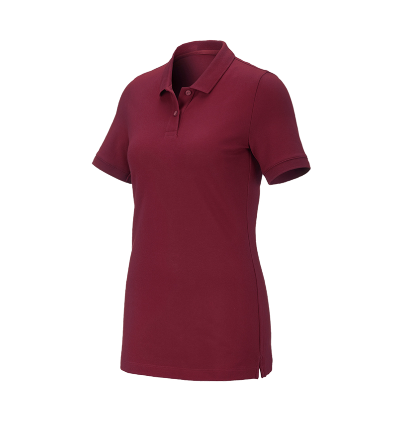 T-Shirts, Pullover & Skjorter: e.s. Pique-Polo cotton stretch, damer + bordeaux 2