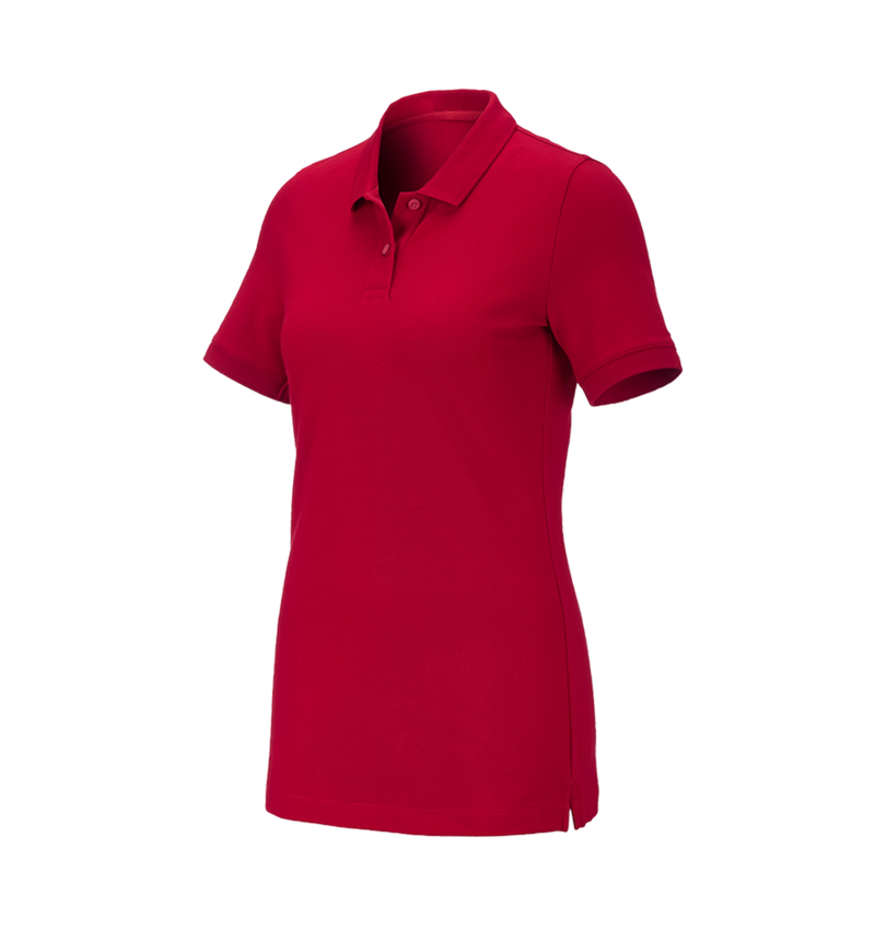 T-Shirts, Pullover & Skjorter: e.s. Pique-Polo cotton stretch, damer + ildrød 2