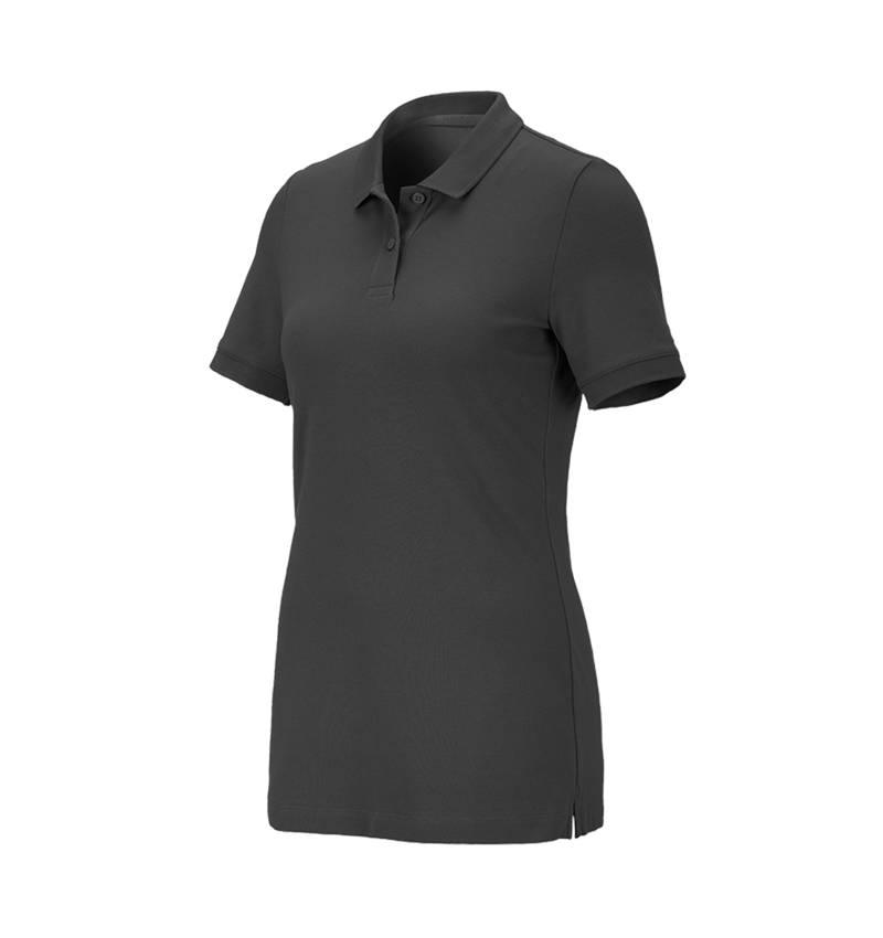T-Shirts, Pullover & Skjorter: e.s. Pique-Polo cotton stretch, damer + antracit 2