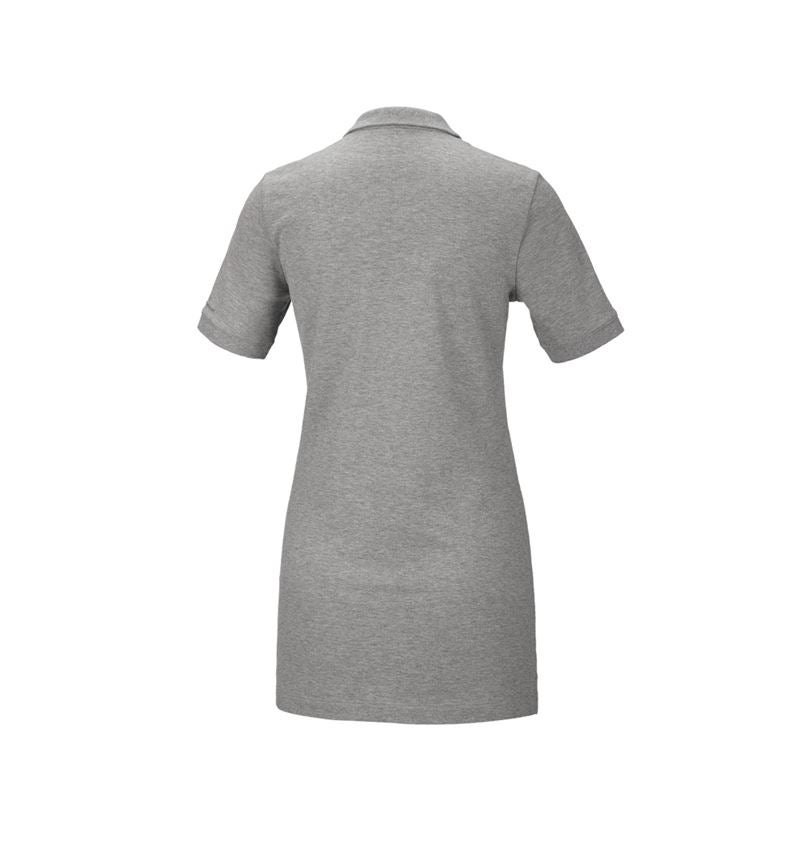 T-Shirts, Pullover & Skjorter: e.s. Pique-Polo cotton stretch, damer, long fit + gråmeleret 3