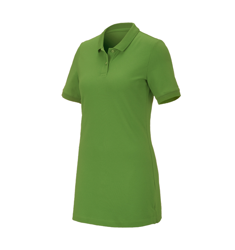 T-Shirts, Pullover & Skjorter: e.s. Pique-Polo cotton stretch, damer, long fit + havgrøn 2