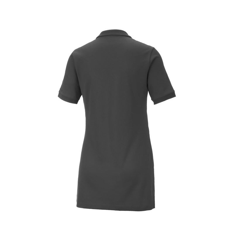 T-Shirts, Pullover & Skjorter: e.s. Pique-Polo cotton stretch, damer, long fit + antracit 3