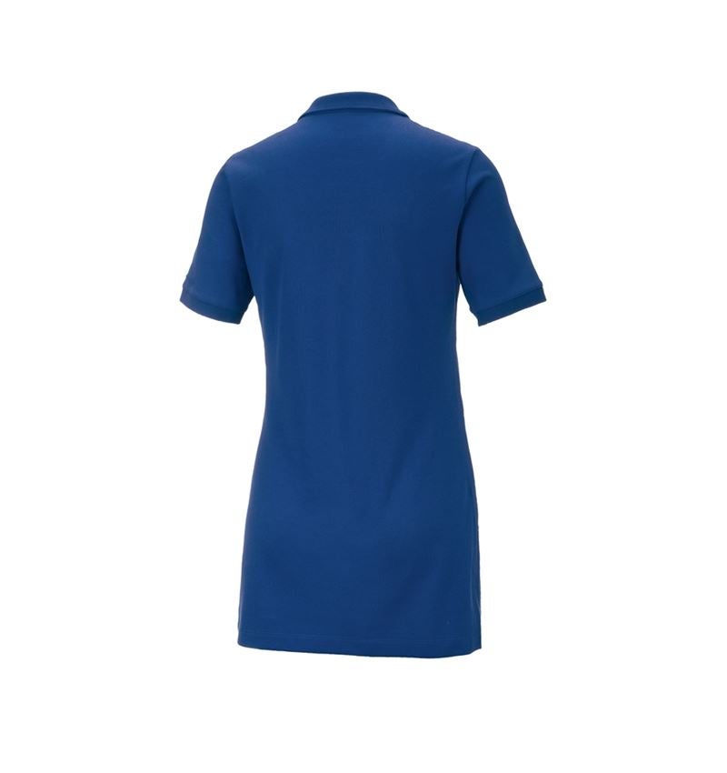 T-Shirts, Pullover & Skjorter: e.s. Pique-Polo cotton stretch, damer, long fit + kornblå 3