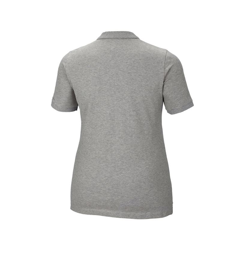 T-Shirts, Pullover & Skjorter: e.s. Pique-Polo cotton stretch, damer, plus fit + gråmeleret 3