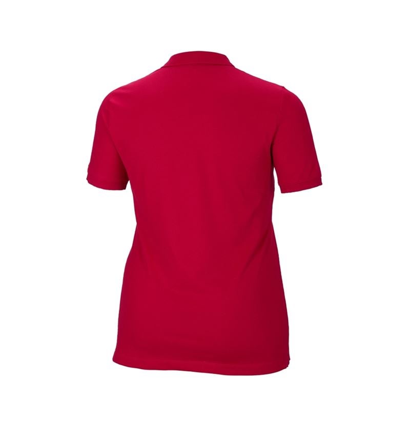 T-Shirts, Pullover & Skjorter: e.s. Pique-Polo cotton stretch, damer, plus fit + ildrød 3