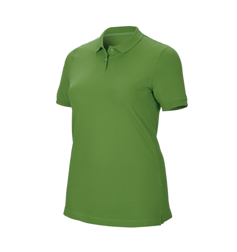 T-Shirts, Pullover & Skjorter: e.s. Pique-Polo cotton stretch, damer, plus fit + havgrøn 2