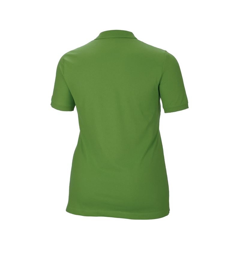 Gardening / Forestry / Farming: e.s. Pique-Polo cotton stretch, ladies', plus fit + seagreen 3