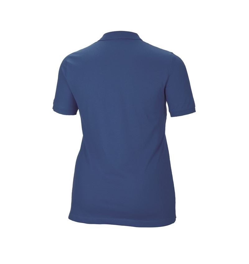 T-Shirts, Pullover & Skjorter: e.s. Pique-Polo cotton stretch, damer, plus fit + kobolt 3