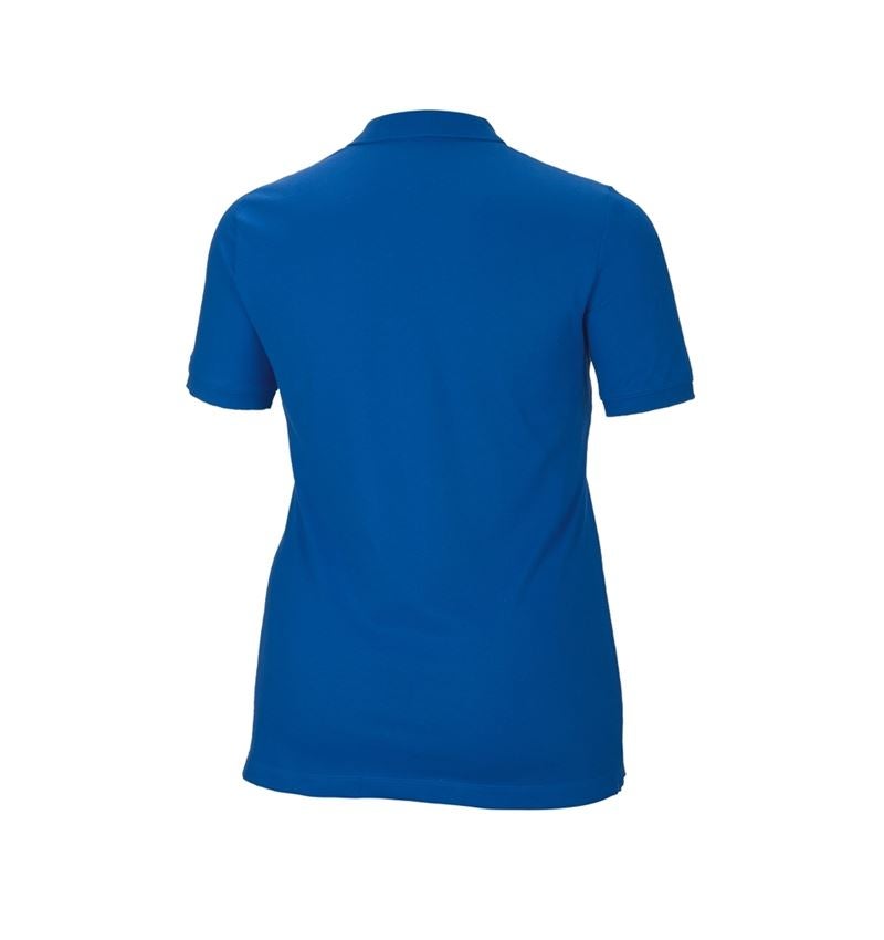 T-Shirts, Pullover & Skjorter: e.s. Pique-Polo cotton stretch, damer, plus fit + ensianblå 3